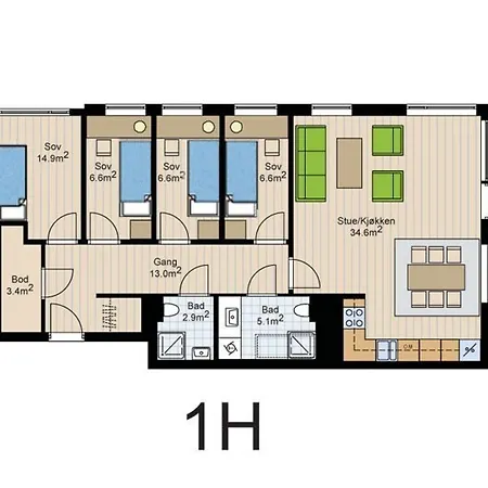 Apartment Three Bedroom In Oslo, Seljeveien 21 Oslo